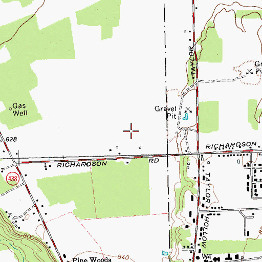 Topographic Map of Gowanda Airport, NY