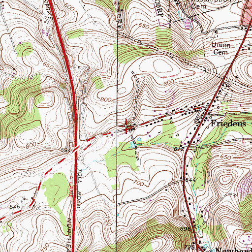 Topographic Map of Alexanders-Roosevelt Heliport, NY