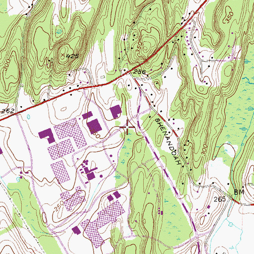 Topographic Map of IBM Fishkill Plant Number 2 Heliport, NY