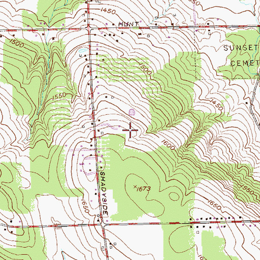 Topographic Map of Ridgeview Airport, NY