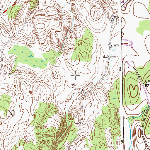 Topographic Map of Sherwood Farm Airport, NY