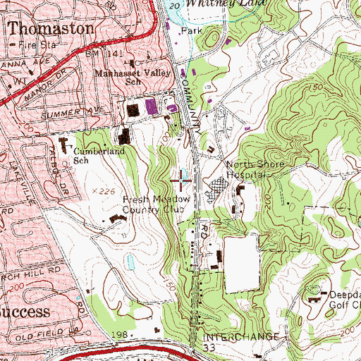 Topographic Map of North Shore University Hospital Heliport, NY