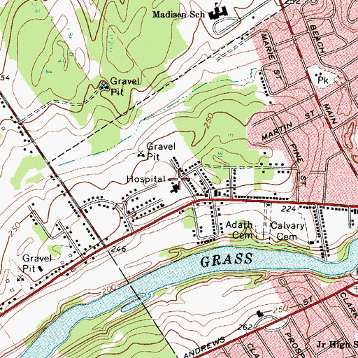 Topographic Map of Thomas E Perdue Heliport, NY