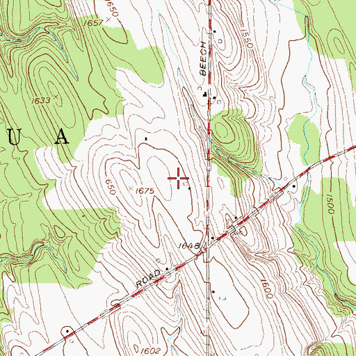 Topographic Map of Chautauqua Lake Airpark, NY