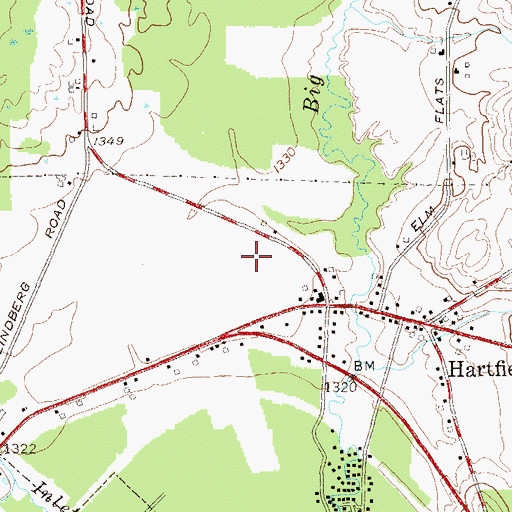 Topographic Map of Dart Airport, NY