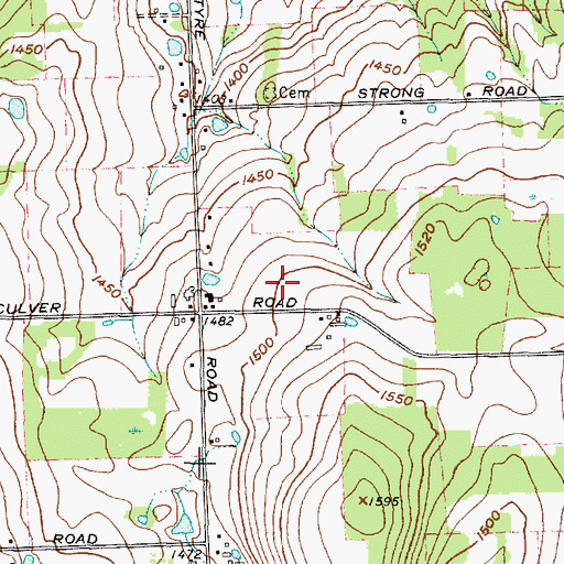 Topographic Map of Culver Airfield, NY