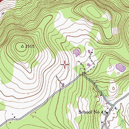 Topographic Map of Tomahawk Hills Airport, NY