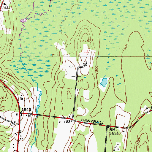 Topographic Map of Monticello Airport (historical), NY