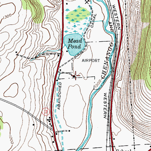 Topographic Map of Lt Warren Eaton Airport, NY