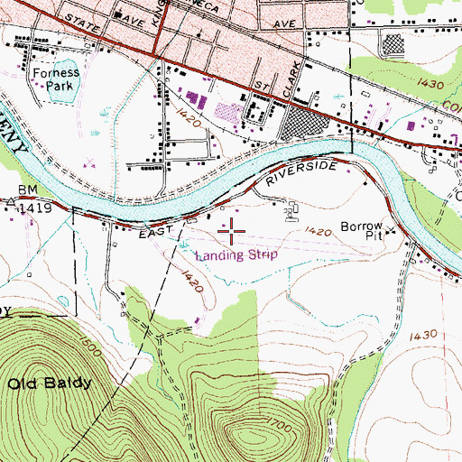 Topographic Map of Giermek Executive Airport, NY
