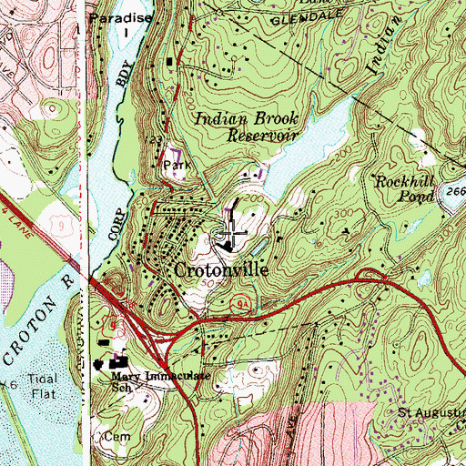 Topographic Map of General Electric Management Development Institute Heliport, NY
