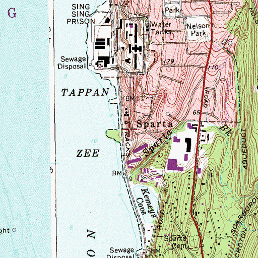Topographic Map of TLI Heliport, NY