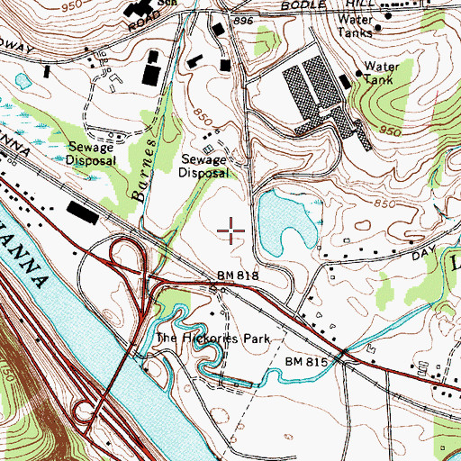 Topographic Map of Susquehanna Heliport, NY