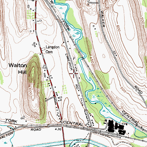 Topographic Map of Palmyra Airpark (historical), NY