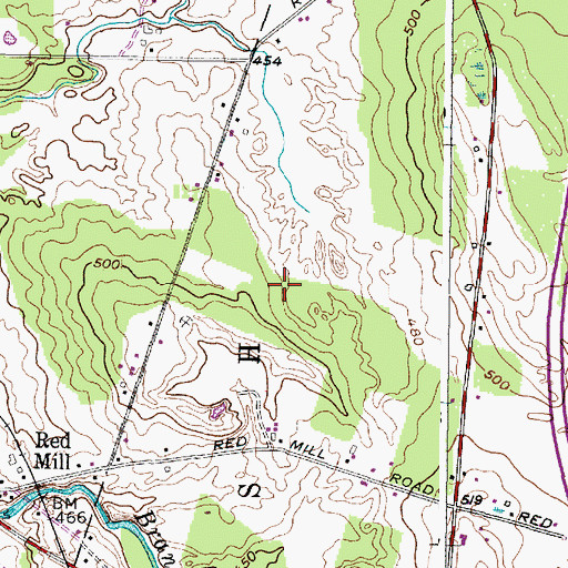 Topographic Map of Eichler Airport (historical), NY