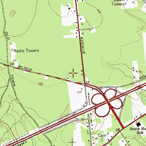 Topographic Map of Norman Kurrass Contractor Heliport, NY