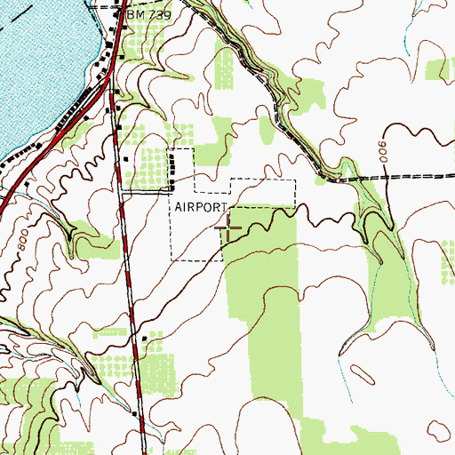 Topographic Map of Penn Yan Airport, NY