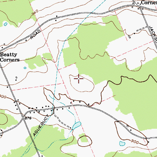 Topographic Map of Hines Field, NY