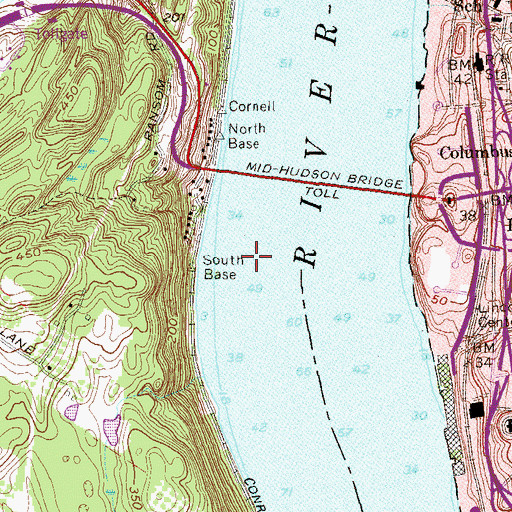 Topographic Map of Vassar Hospital Heliport, NY