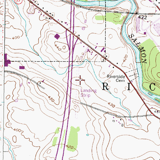 Topographic Map of Pulaski Airport (historical), NY