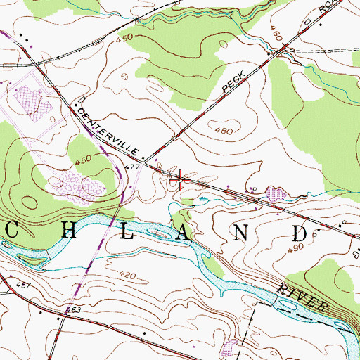Topographic Map of Oswego County at Pulaski Heliport, NY