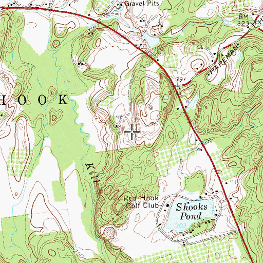 Topographic Map of Sky Park Airport, NY