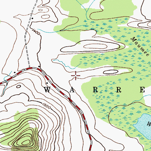 Topographic Map of Richfield Airport, NY