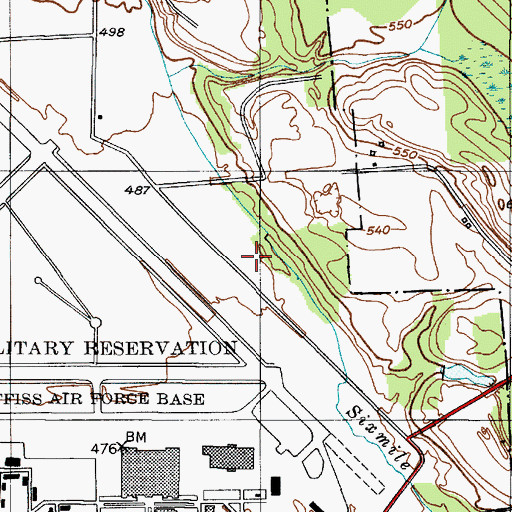 Topographic Map of Griffiss Air Force Base (historical), NY