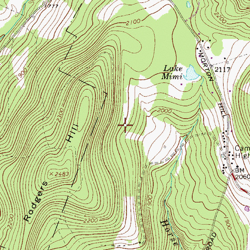 Topographic Map of James Carl Memorial Heliport, NY
