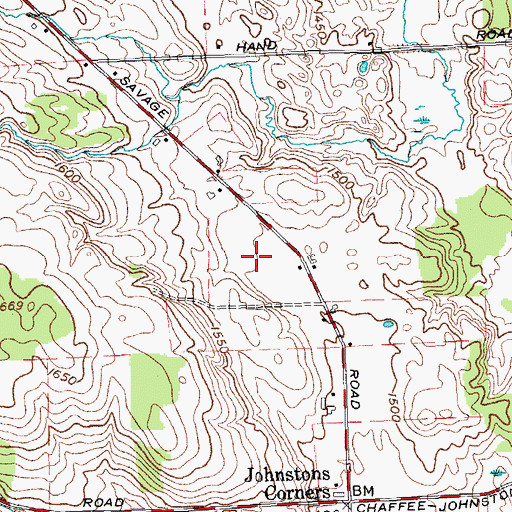 Topographic Map of High Acres Airport, NY