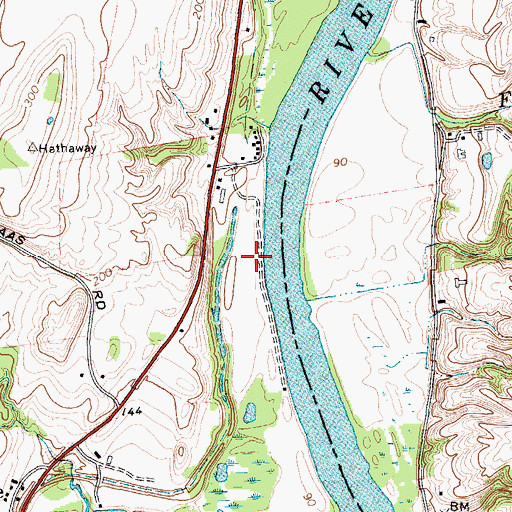 Topographic Map of Garnseys Airport, NY