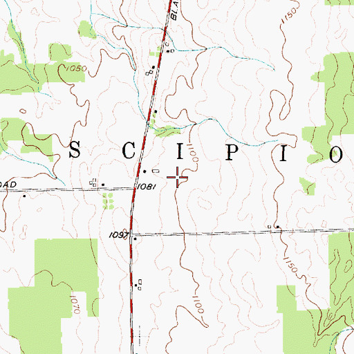 Topographic Map of Killian Airfield (historical), NY