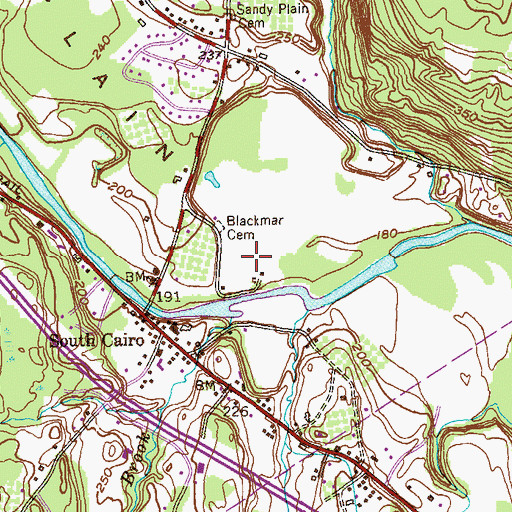 Topographic Map of Catskill Valley Airpark, NY