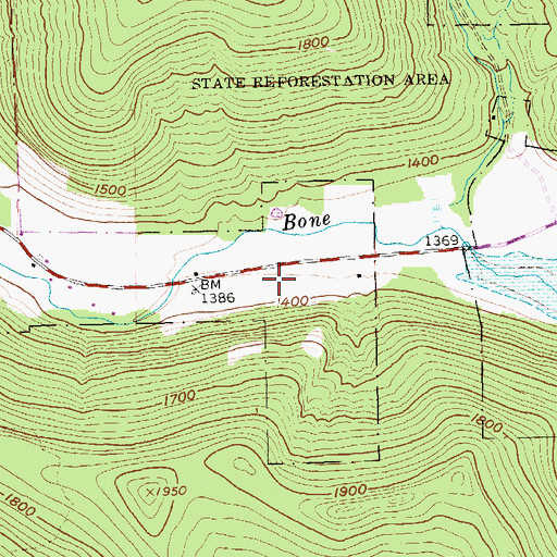 Topographic Map of Coles Landing Airport (historical), NY