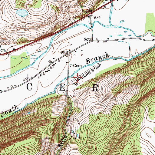Topographic Map of Saikkonen Airport (historical), NY