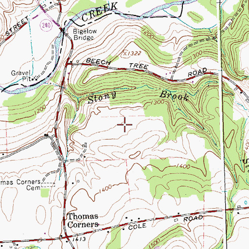 Topographic Map of Hedge Hop Field, NY