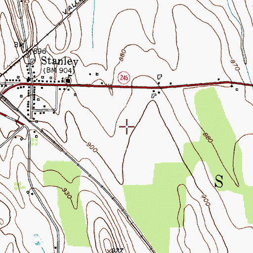 Topographic Map of Hansen Farms Landing Strip (historical), NY