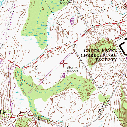 Topographic Map of Stormville Airport, NY