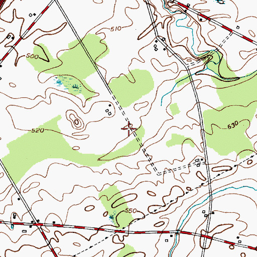 Topographic Map of Curtis Airport, NY