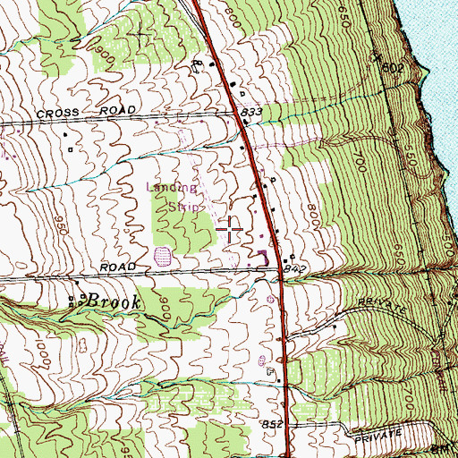 Topographic Map of Schuyler Airport, NY