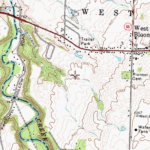 Topographic Map of Fort Hill Airport, NY