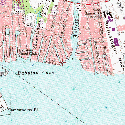 Topographic Map of Wagstaff Heliport, NY