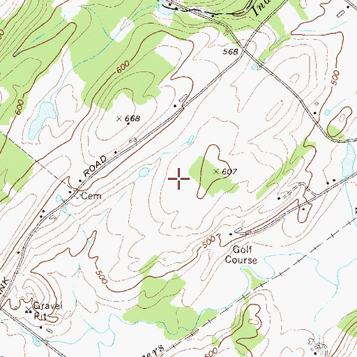 Topographic Map of Westtown Airport (historical), NY