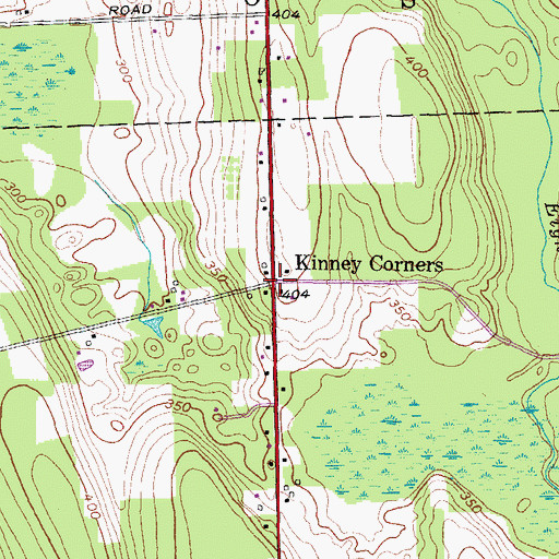 Topographic Map of Kinney Corners, NY