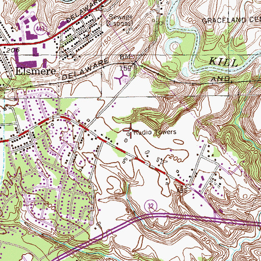 Topographic Map of WGNA-AM (Albany), NY