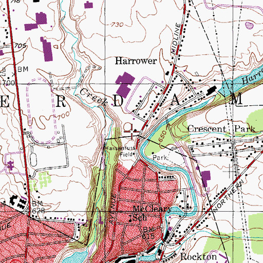 Topographic Map of WCSS-AM (Amsterdam), NY