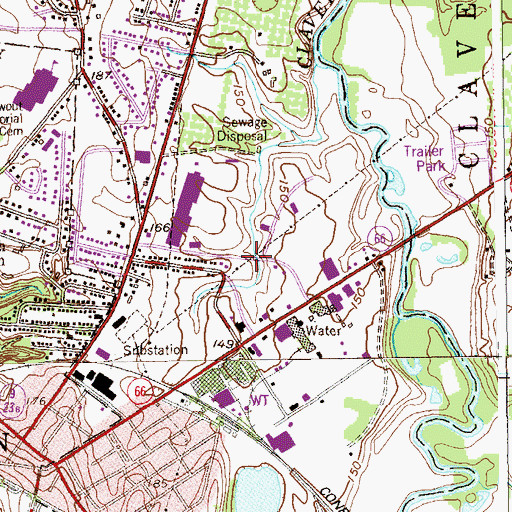 Topographic Map of WHUC-AM (Hudson), NY