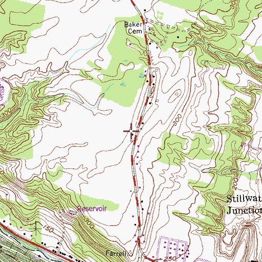 Topographic Map of WMVI-AM (Mechanicville), NY