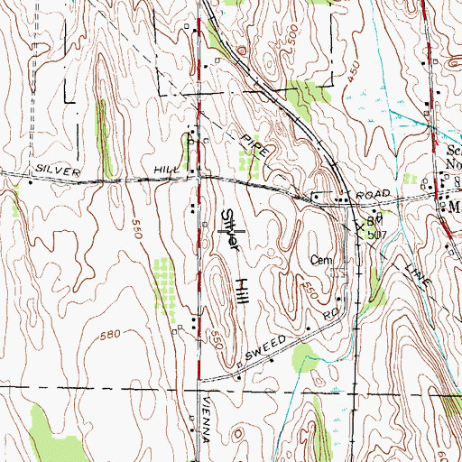 Topographic Map of WACK-AM (Newark), NY