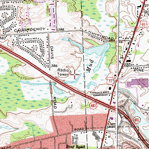 Topographic Map of WXRA-AM (North Syracuse), NY